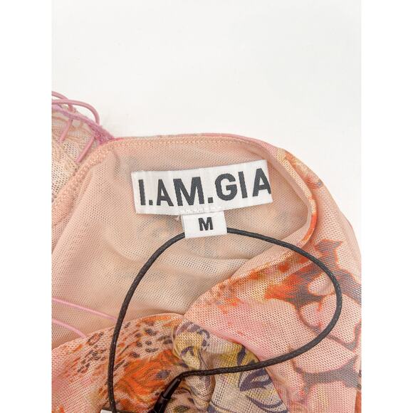 I.AM.GIA Ellery Dress Pink Blush Butterfly Long M - Picture 9 of 10